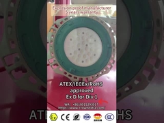 ضوء LED عالٍ ضد الانفجار Ex d 180lm/w للمنطقة الخطرة 1 IP66 WF2