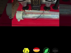 T8 طابعة مضادة للتآكل الفولاذ المقاوم للصدأ Grp مضاد للانفجار مصباح الفلورسنت أنبوب واحد