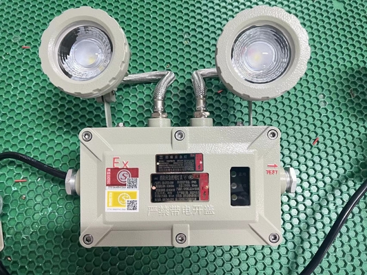 مصباح طوارئ LED مقاوم للحريق 2x3 واط - 90 لومن/واط، مصنف IP66 للمناطق الخطرة