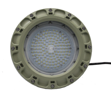 IECEx IP66 ضوء LED مضاد للانفجار 100W 150W ضوء الخليج العالي WF2 AC 100-277V سبيكة الألومنيوم مع ضمان 5 سنوات