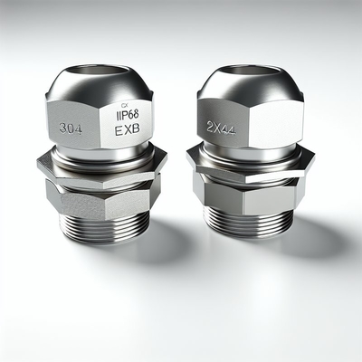 Ex غدة الكابلات العازلة IP68 Ex D IIC Gb طول الخيط 8mm الشهادات CE ROHS ISO9001