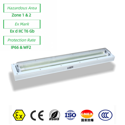 IP66 Explosion Proof Fluorescent Lighting with ATEX/IECEx | Ceiling, Wall & Pendant Mount for Hazardous Sites