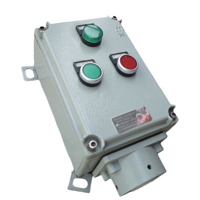 220V 380V محطة تحكم زر مضادة للانفجارات من الألومنيوم من الدرجة البحرية IP66 مضادة للتآكل مع دخول كابل مخصص آمنة ودائمة للمنطقة1 المنطقة2 المنطقة21 المنطقة22