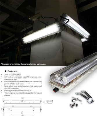 IP66 Explosion Proof Fluorescent Lighting with ATEX/IECEx | Ceiling, Wall & Pendant Mount for Hazardous Sites