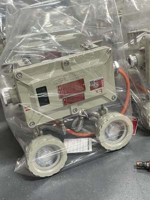 2x3 واط مصباح طوارئ LED مضاد للانفجار معتمد من ATEX، درجة الحماية IP65