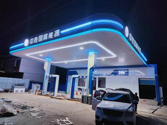 ATEX 18 * 18 بوصة مربع شكل ضوء مضاد للانفجار 100w 130lm / w محطة وقود ضوء مع خمس سنوات الضمان