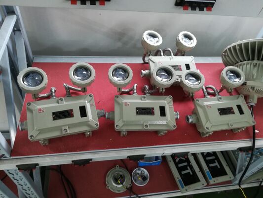 ضوء طوارئ مزدوج الرأس من سبائك الألومنيوم المقاومة للانفجار، 220 فولت تيار متردد / 24 فولت تيار مستمر، أمان IP66، ضوء LED