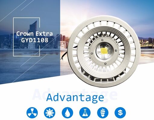 إضاءة LED مقاومة للانفجار مصممة للبيئات الخطرة تتميز بجهد 100 إلى 295 فولت تيار متردد 24 فولت تيار مستمر 50-60 هرتز آمنة وإضاءة