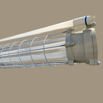 Ip66 1.2M 4Ft مصابيح محمية للإنفجار الصناعية 18-36W مضاعفة الأنابيب الضوء الفلوريسنتي